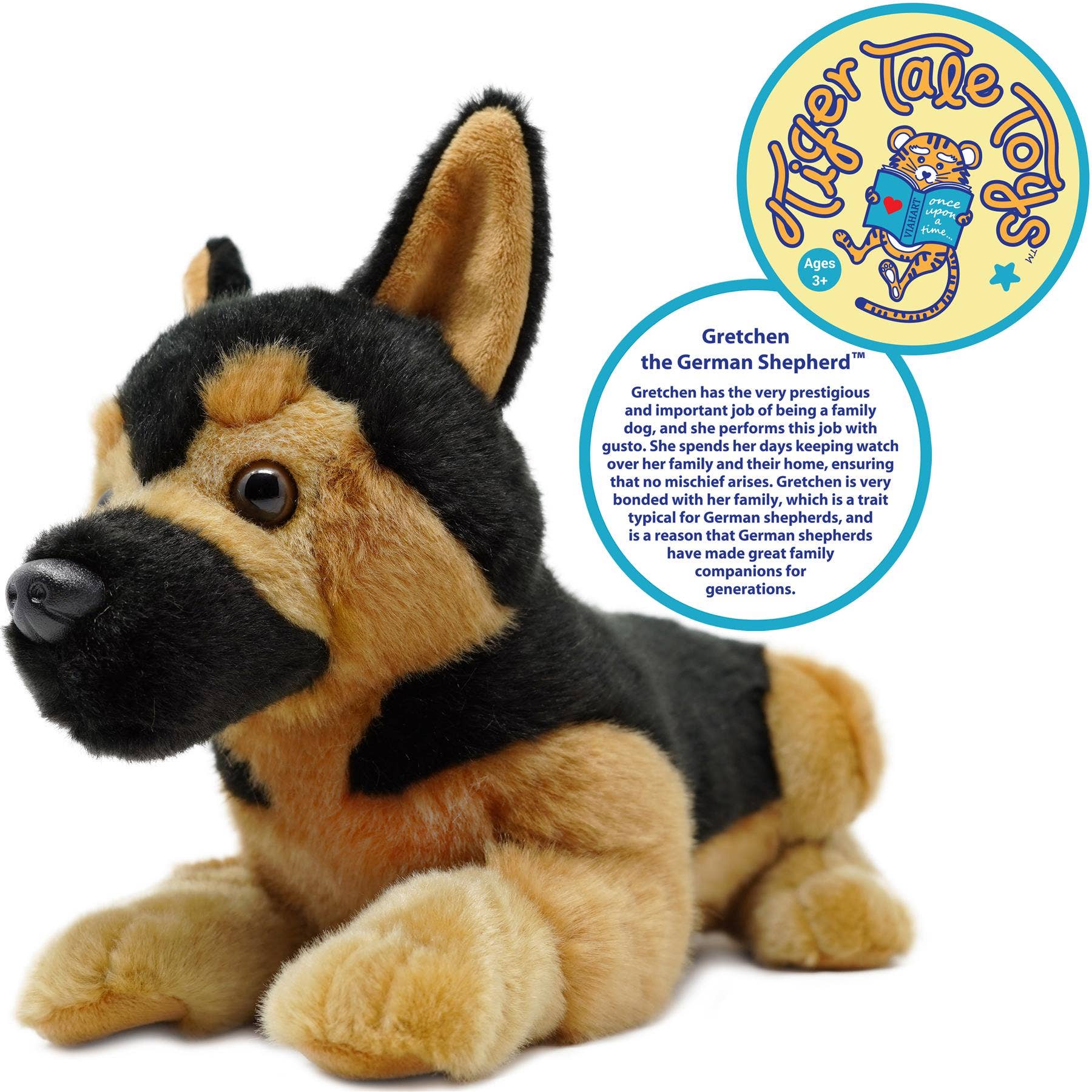 Gretchen the German Shepherd — 15" Stuffed Animal Plush