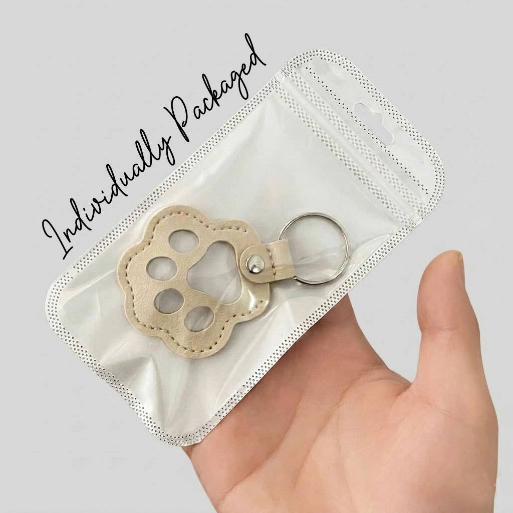 Pet Keepsake Fur & Photo Paw Keychain