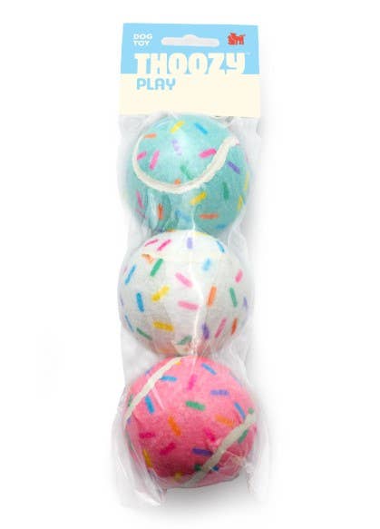 Birthday Sprinkle Tennis Balls | Fetch Toy 3-Pack