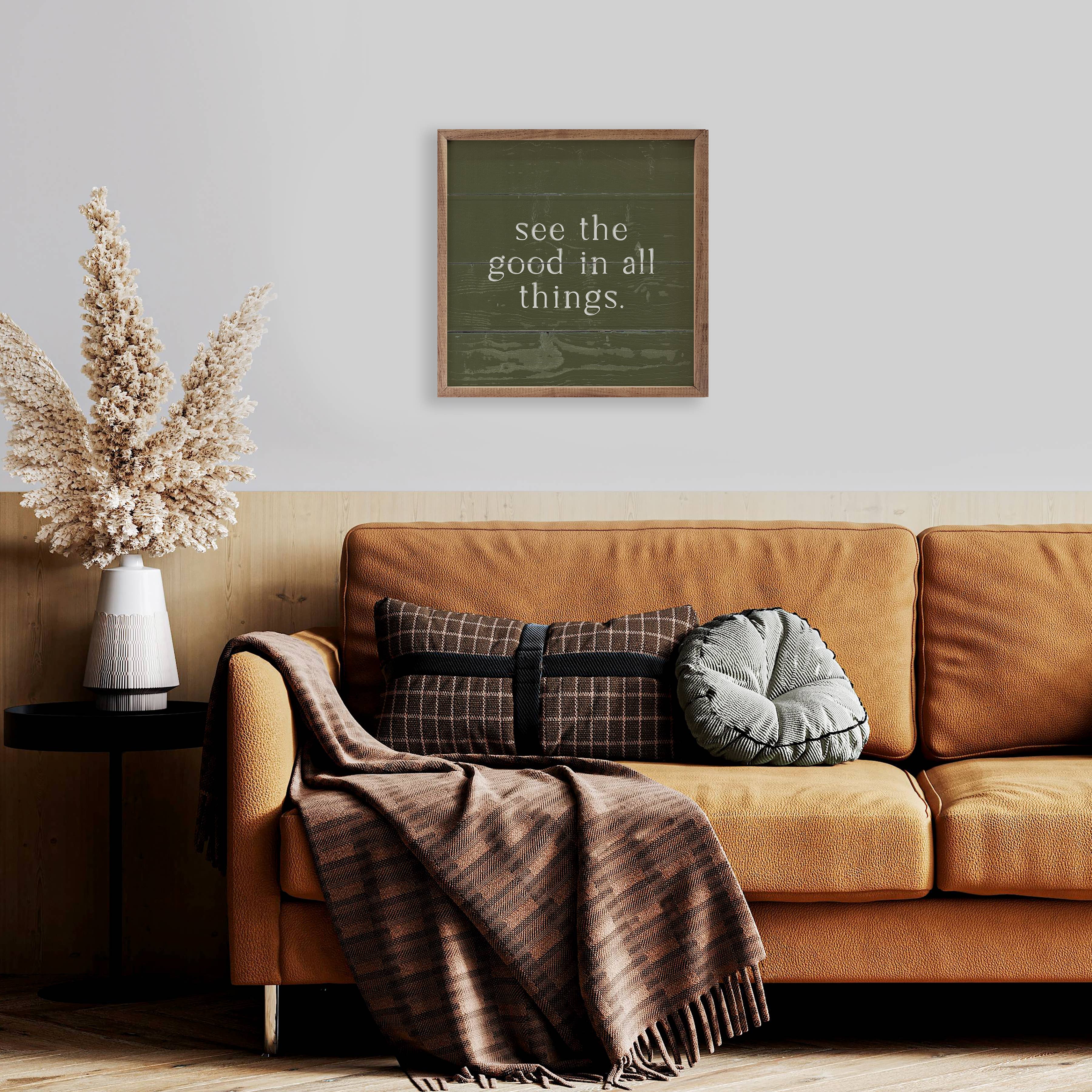 See the Good in All Things — Framed Wall Art, 16x16