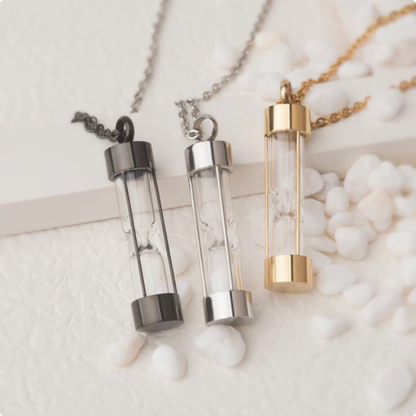 Hourglass Memorial Urn Necklace
