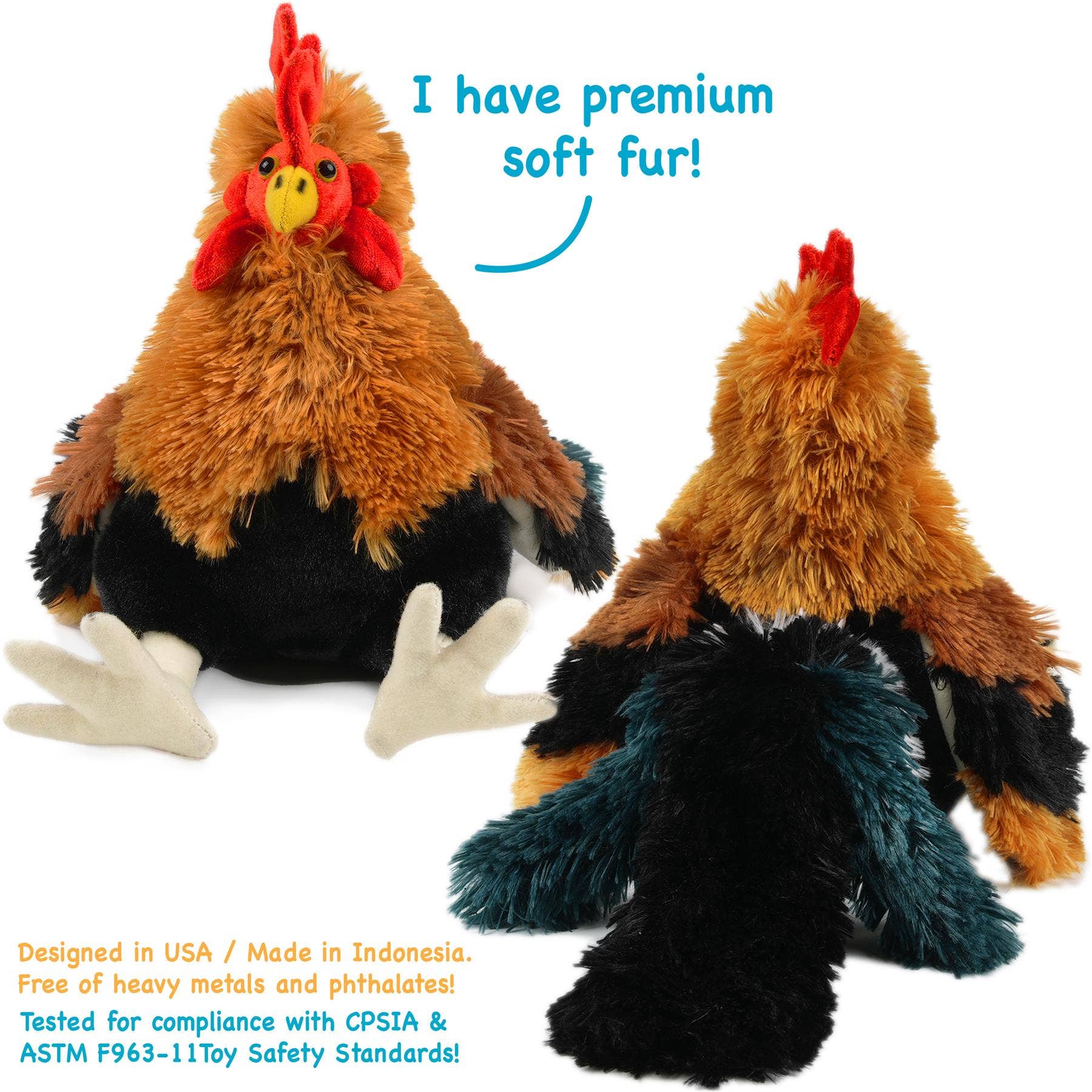 Riley the Rooster — 8" Stuffed Animal Plush