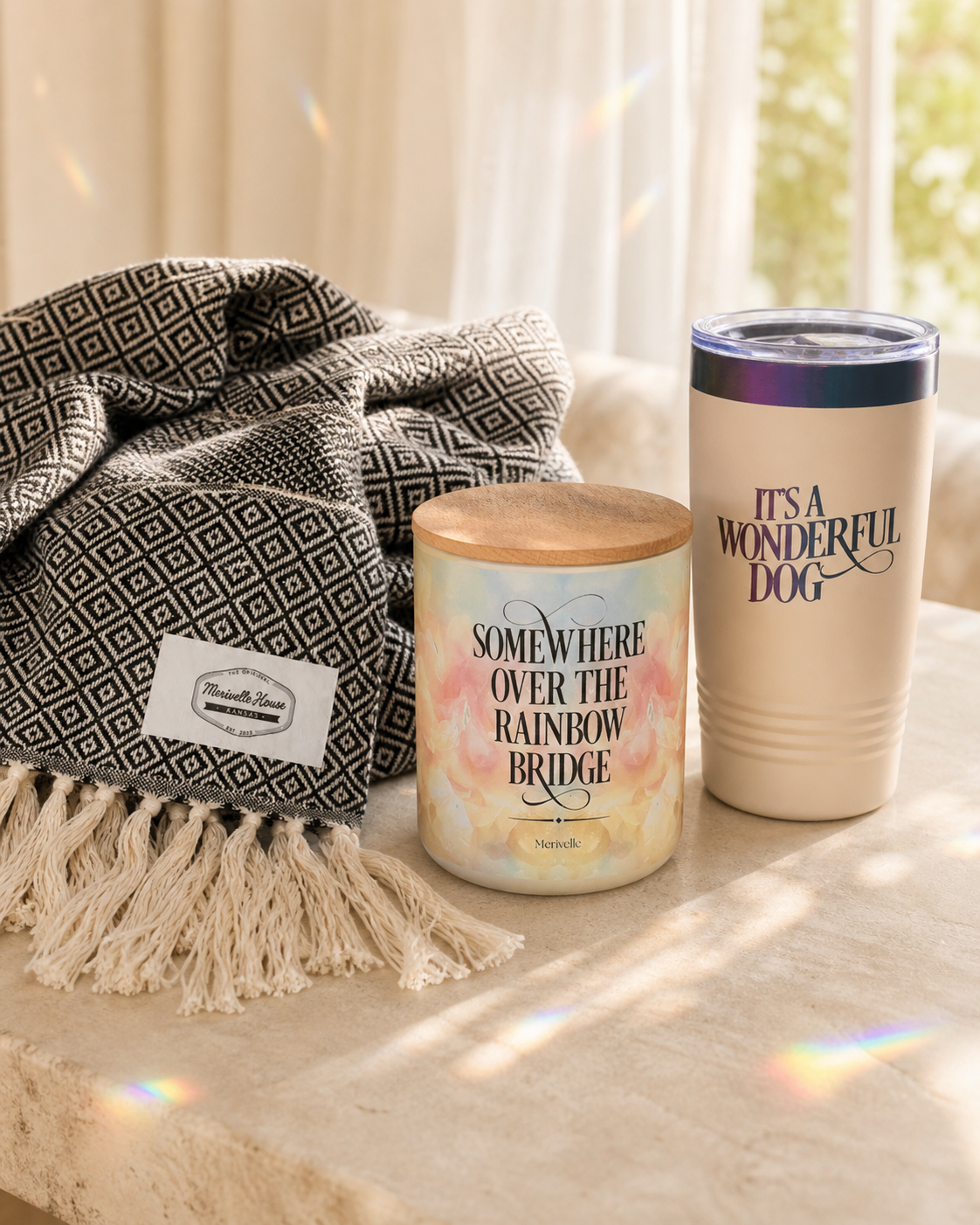 Wrapped in  Rainbow Bridge Comfort Bundle