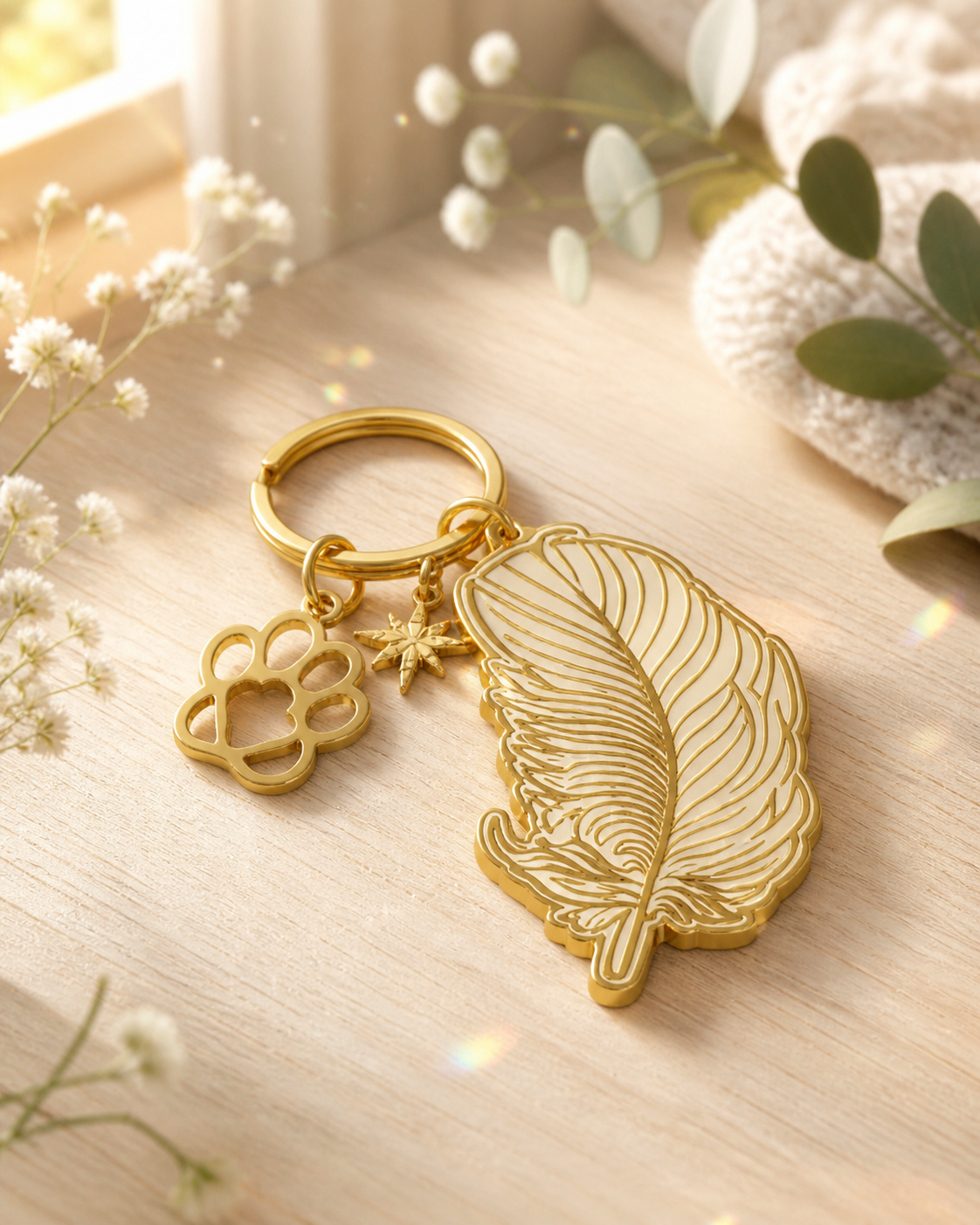 Always With You Feather Keychain