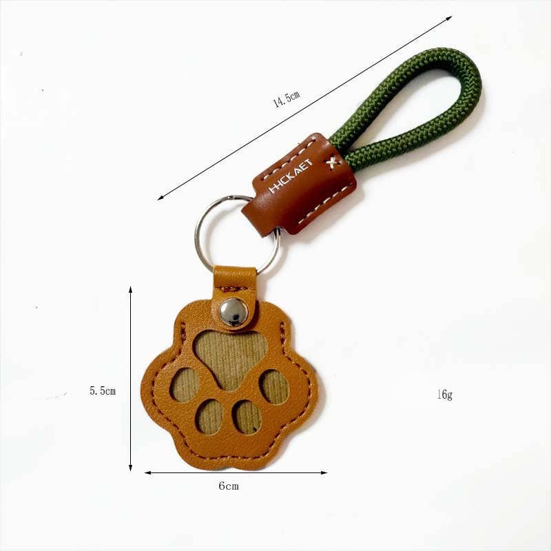 Lanyard Pet Keepsake Fur & Photo Paw Keychain