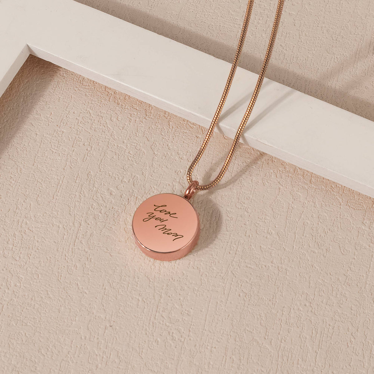 Round Memorial Urn Necklace
