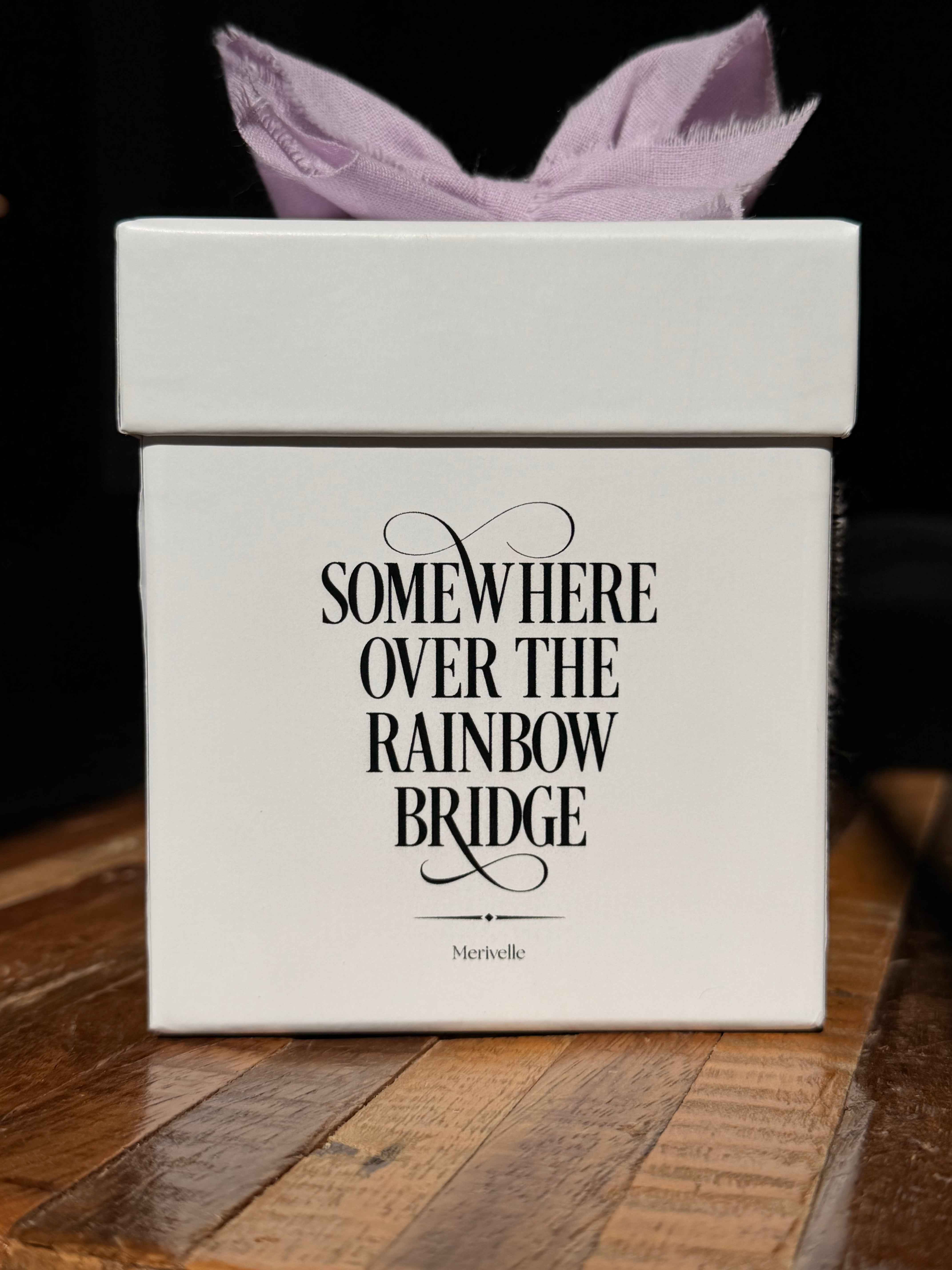 Somewhere Over the Rainbow Bridge Pet Remembrance Candle