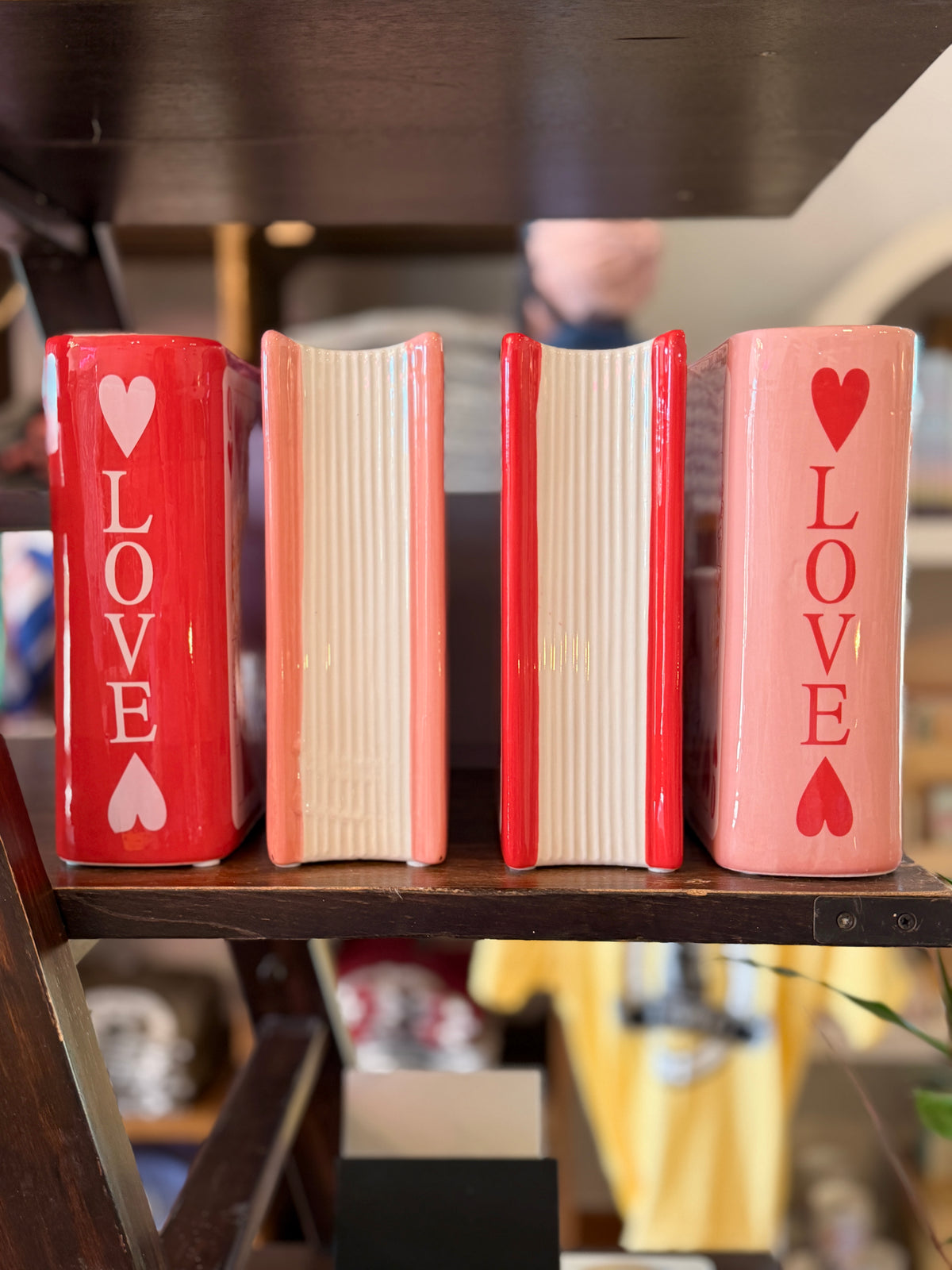Queen of Hearts Ceramic Book Vase