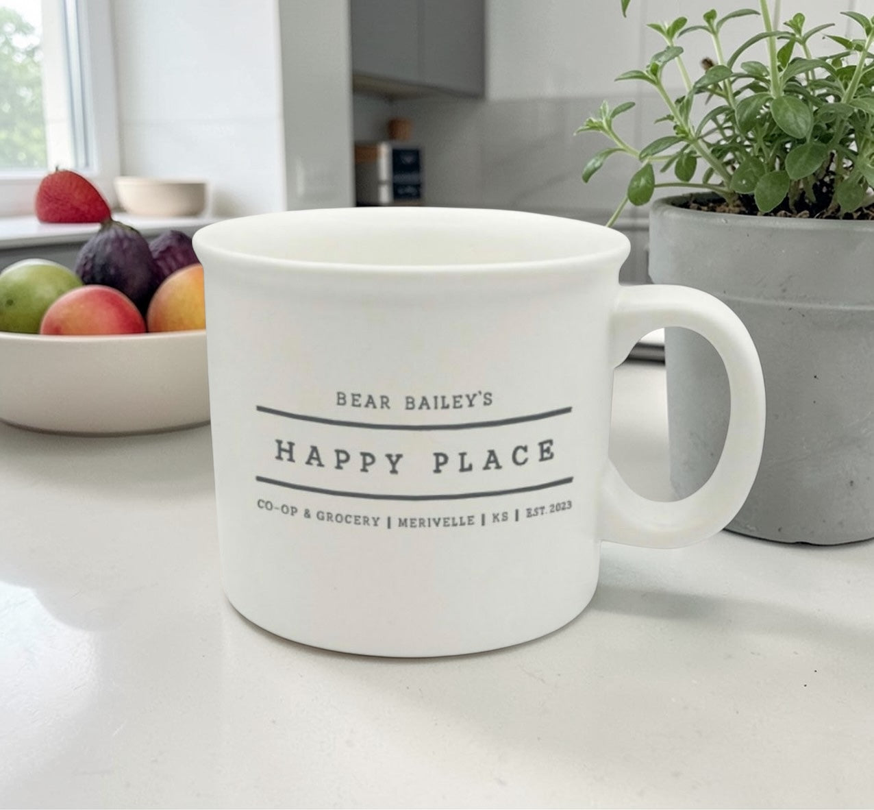 Bear Bailey Co-op & Grocery Happy Place Mug
