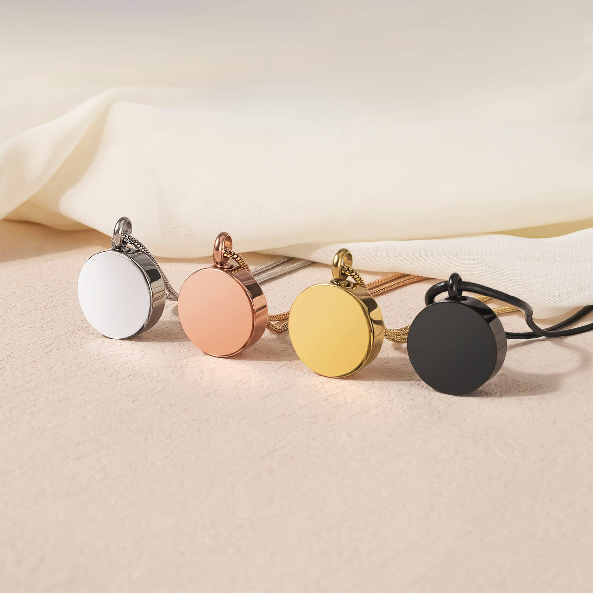 Round Memorial Urn Necklace
