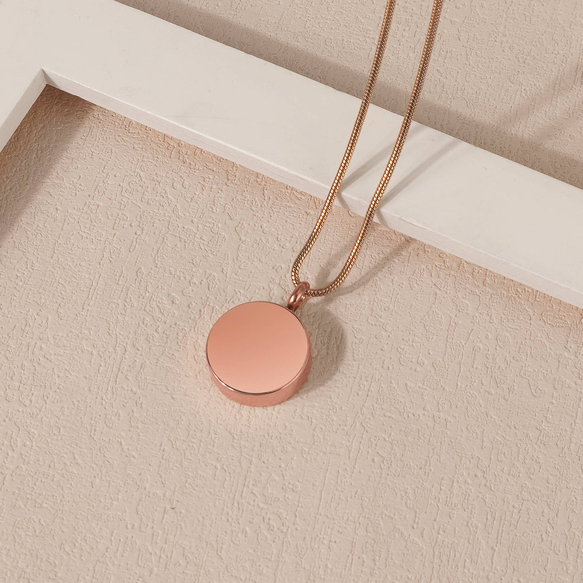 Round Memorial Urn Necklace