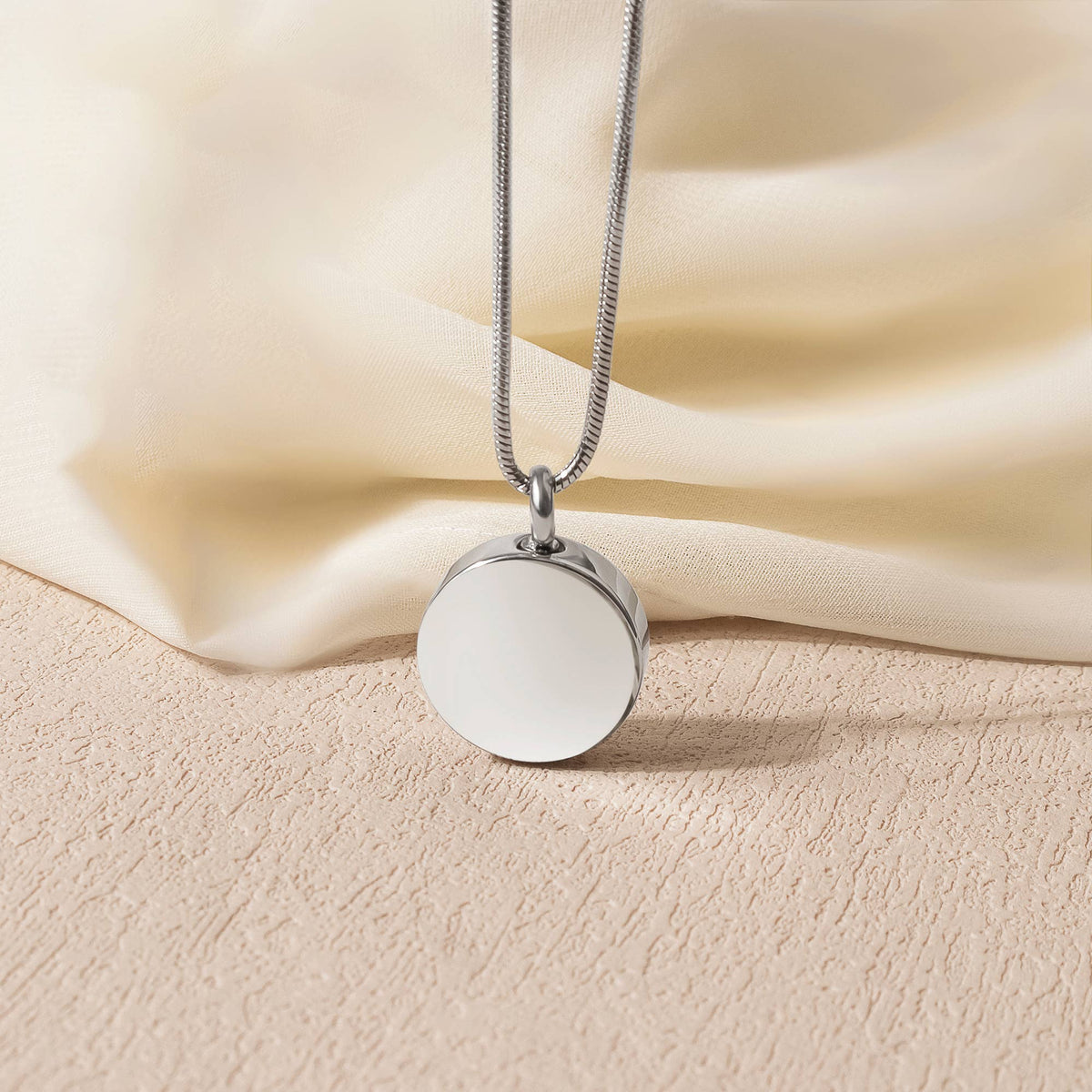 Round Memorial Urn Necklace