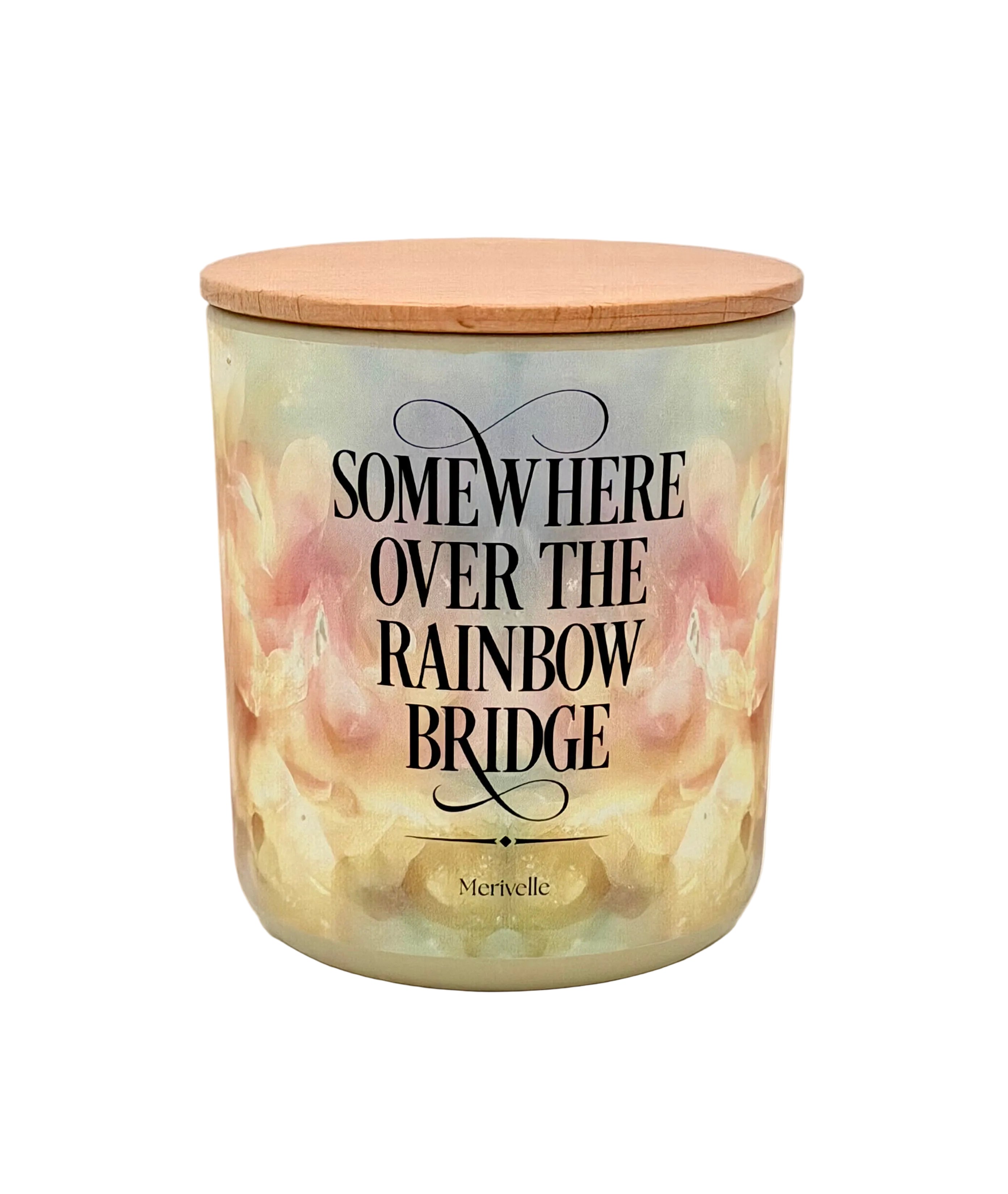 Somewhere Over the Rainbow Bridge Pet Remembrance Candle
