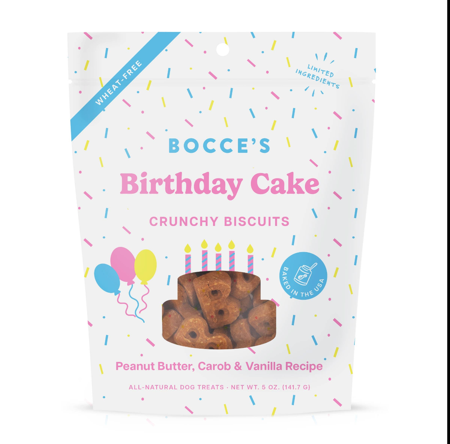 Birthday Cake Biscuit Dog Treats | Bocce's Bakery 5oz