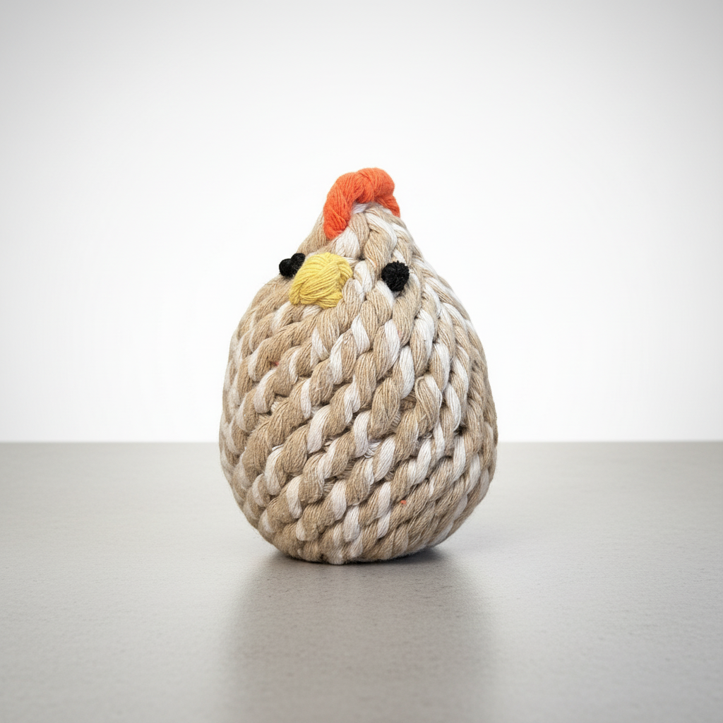 The Mama Hen & Little Chick Rope Pet Toy Set