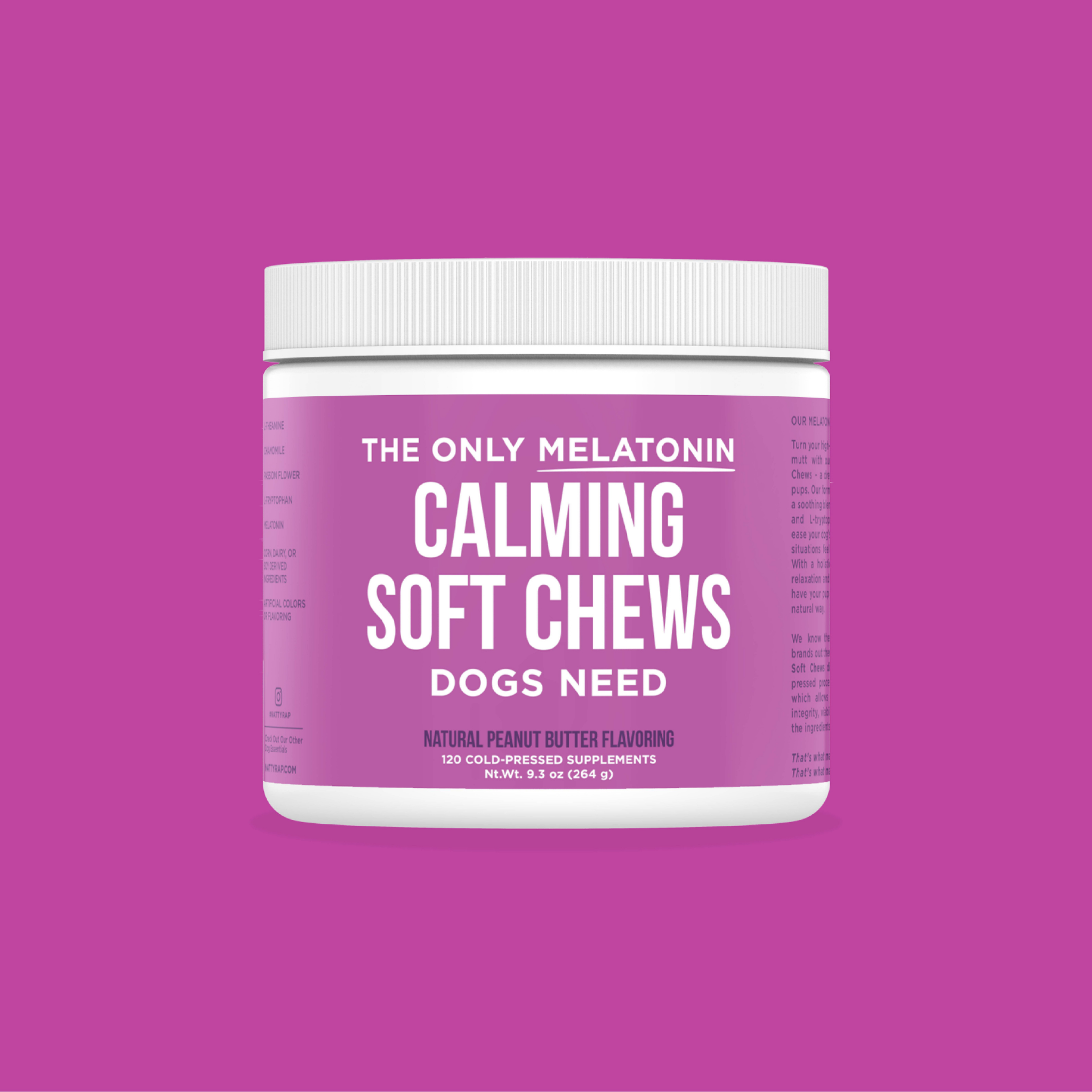Melatonin Calming Soft Chews for Dogs – 120 Count