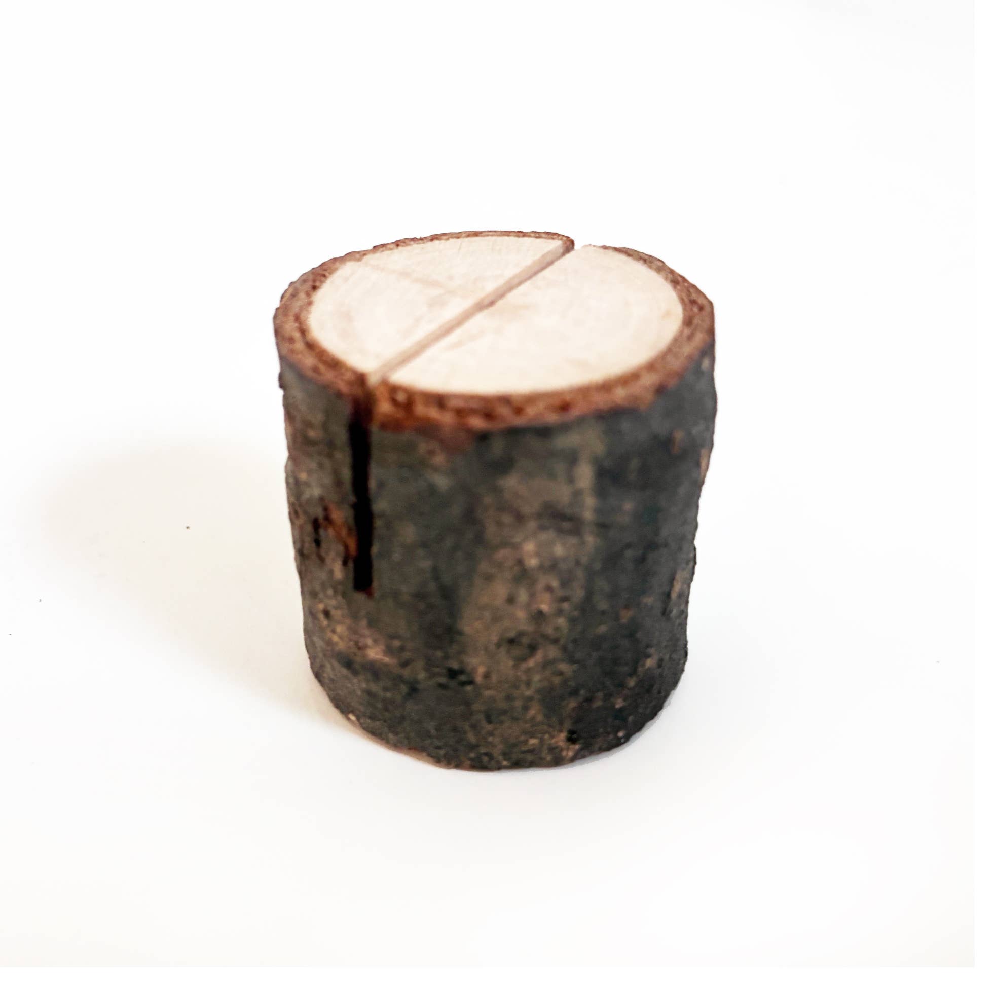 Tiny Tree Stump Card Holder | Nature-Inspired Greeting Card Stand