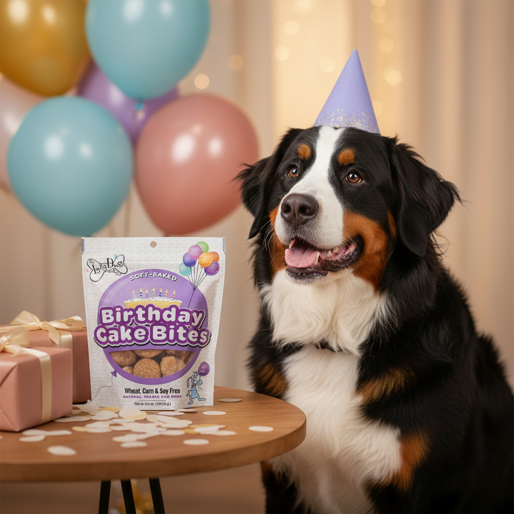 Bernese Mountain Dog with Lazy Dog Treats