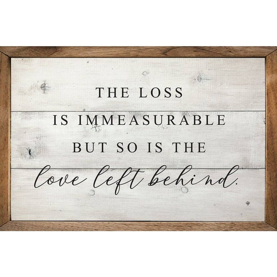 Love Left Behind | Whitewash Wood Wall Art, 8x5
