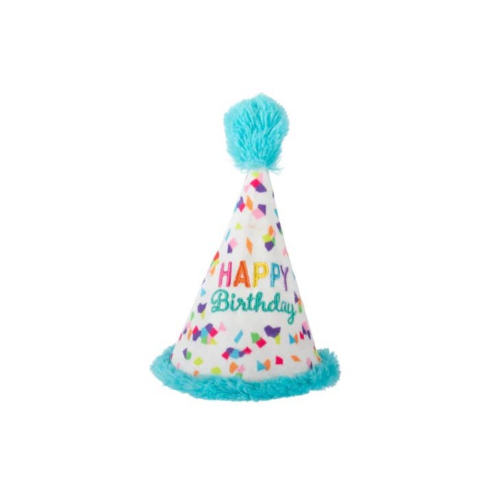 Yappy Barkday! Rubber & Plush Treat Dispenser Dog Toy