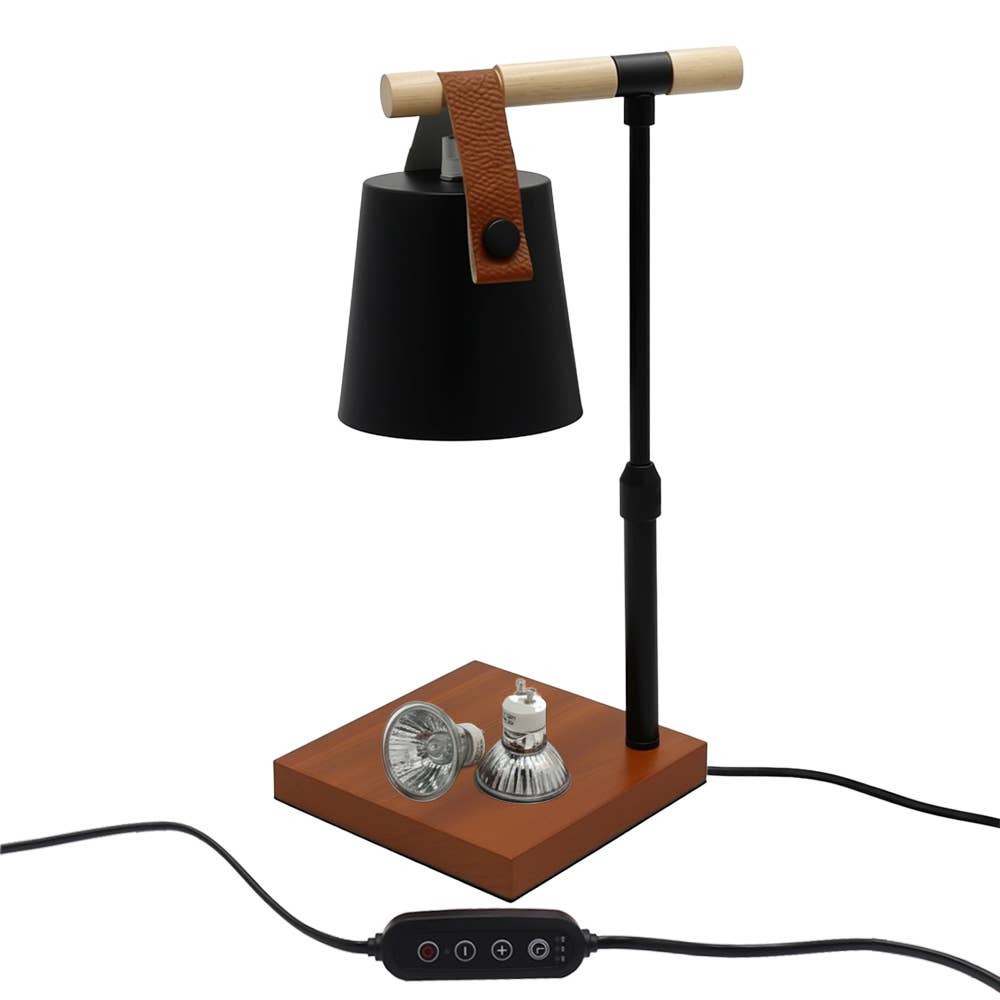 Nordic Adjustable Candle Warmer Lamp: Black
