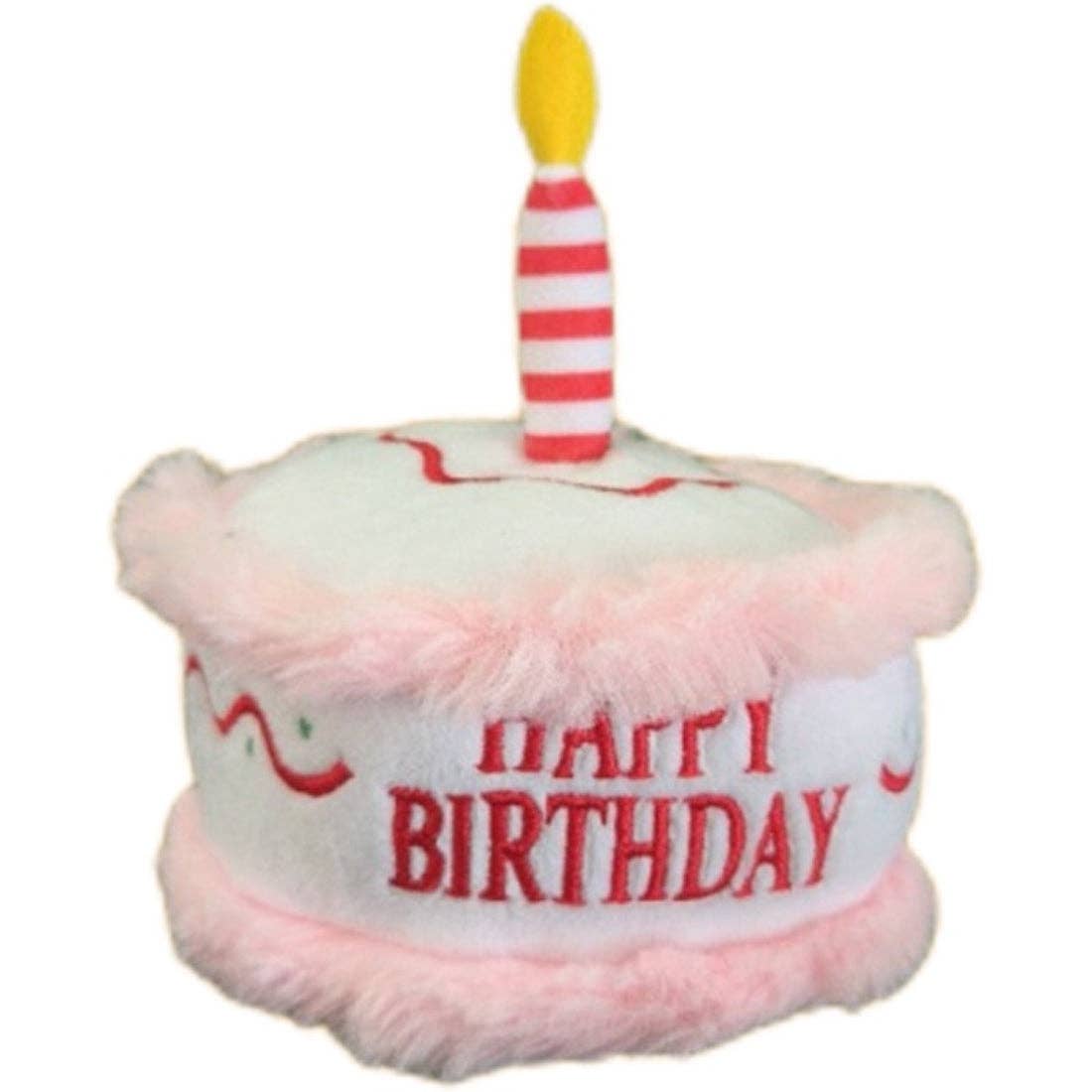 Birthday Cake Squeaky Plush Dog Toy