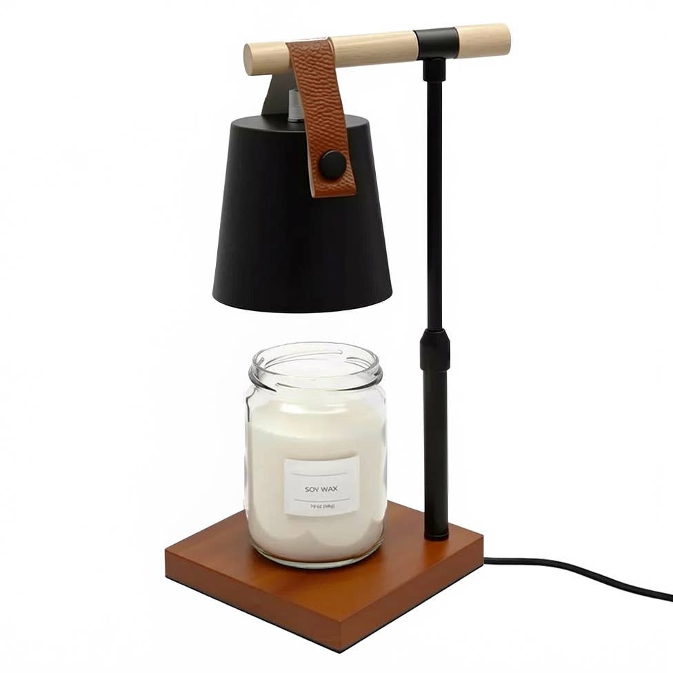 Nordic Adjustable Candle Warmer Lamp: Black