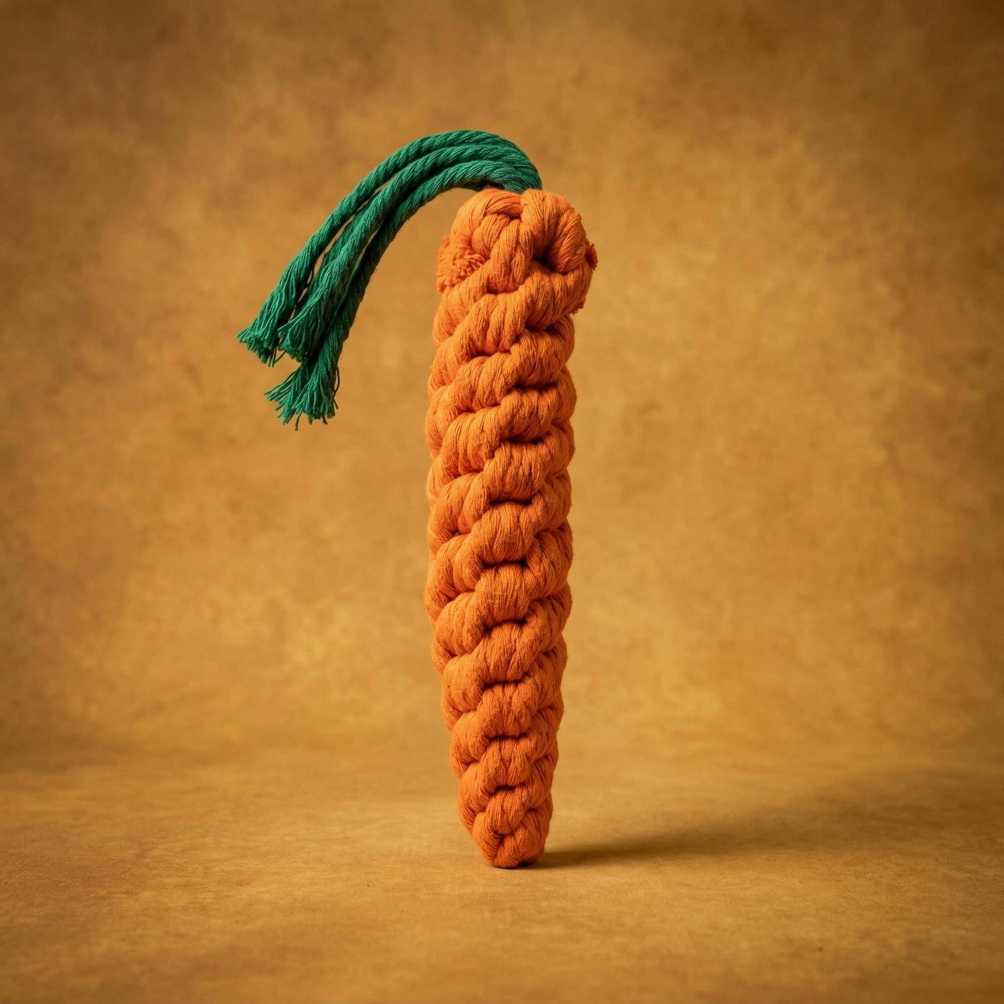 Large Carrot Rope Chew Toy — Handmade & Sustainable