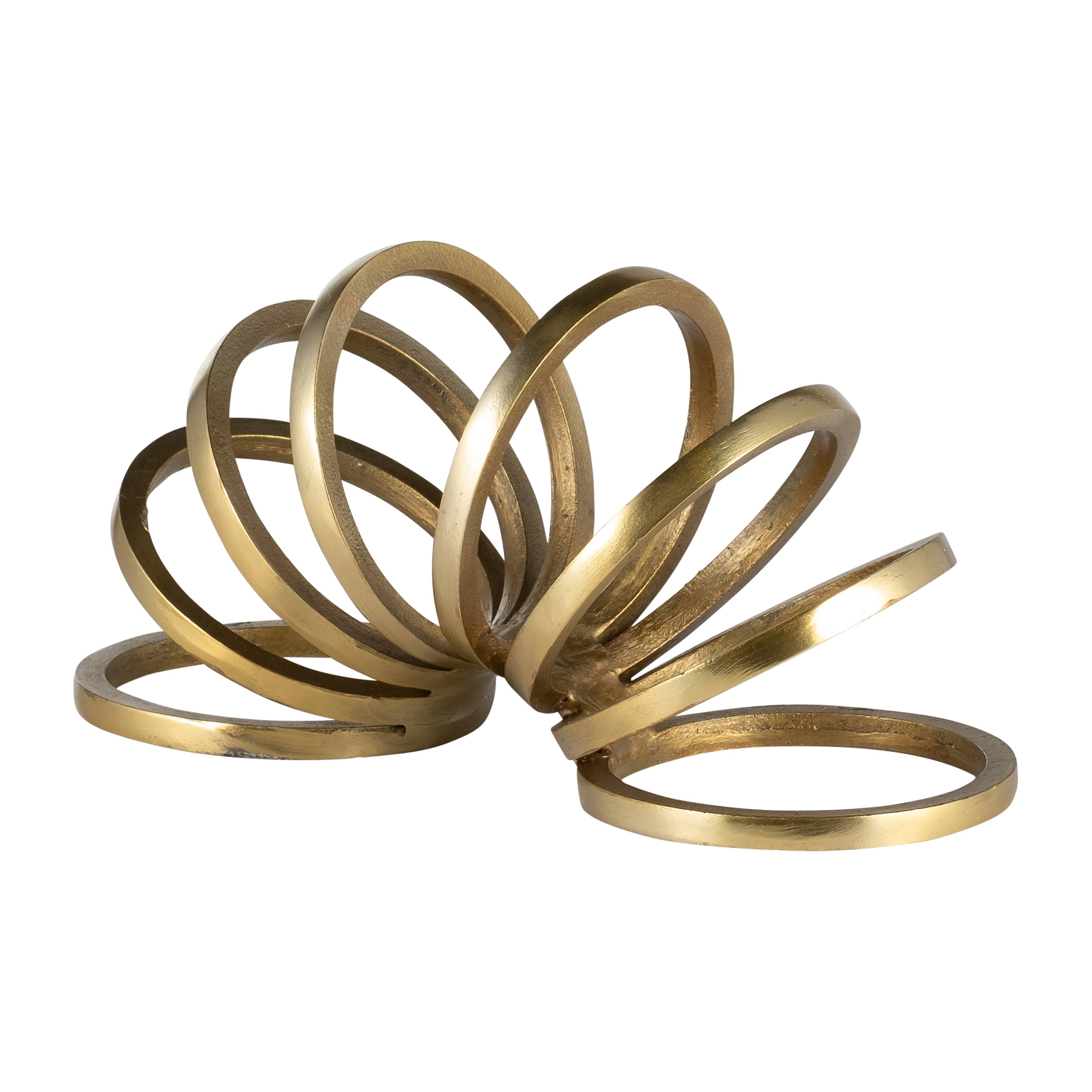 Gold Loop Sculptural Accent | Metal Ring Decor, 11 in.