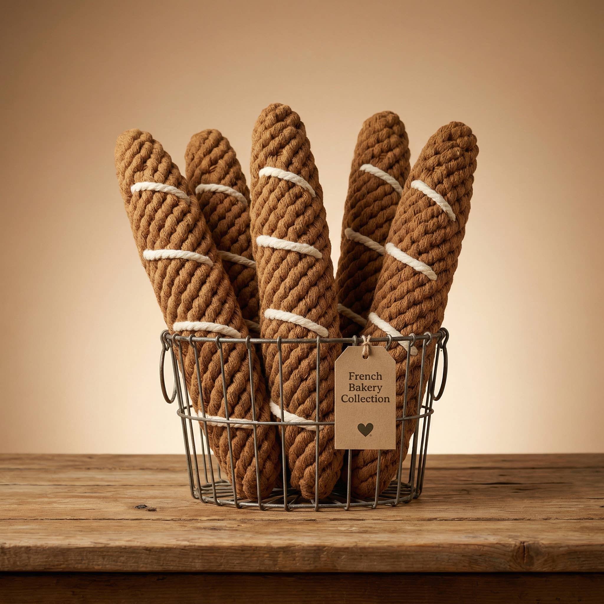 French Baguette Rope Toy