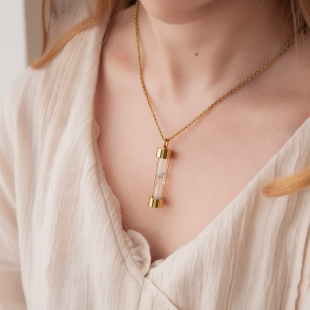 Hourglass Memorial Urn Necklace