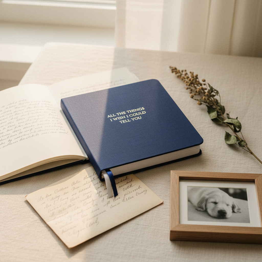 Grief Journal Lifestyle with Real Product