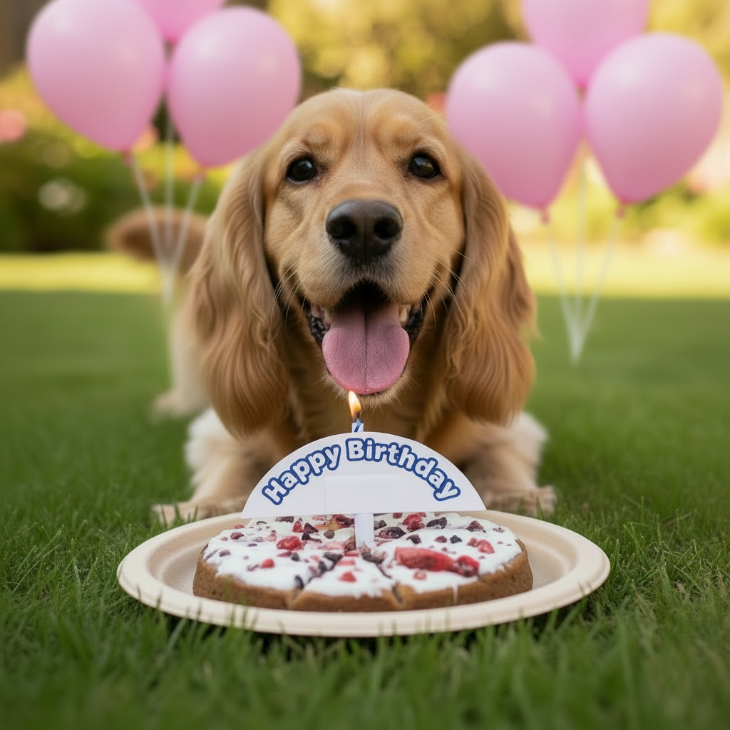 Lazy Dog Pup-Pie Girl Birthday Cocker Spaniel