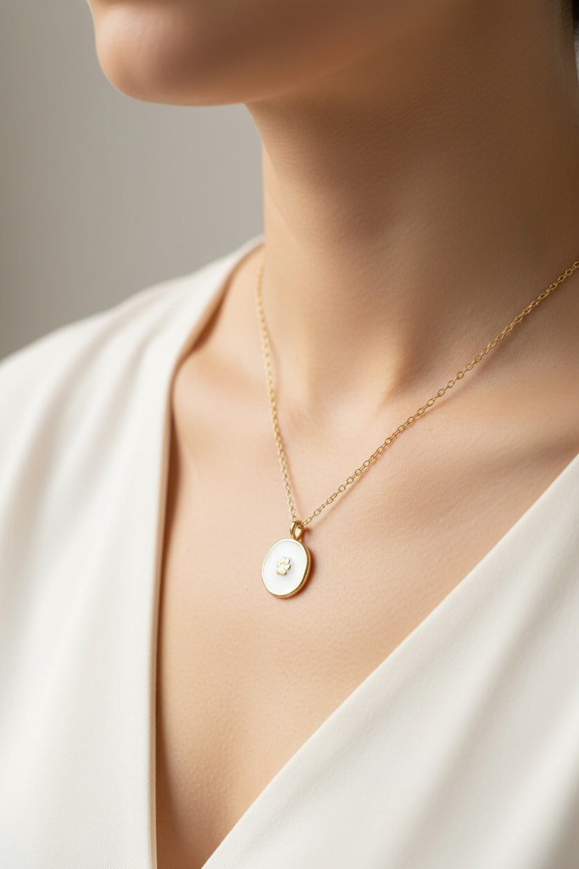 Gentle Paw Print Necklace